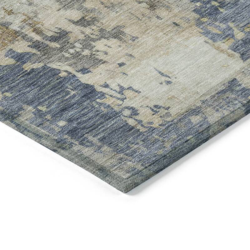 Machine Washable Indoor/Outdoor Contemporary Blend Chantille Rug