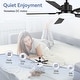 preview thumbnail 8 of 93, 48"/52"/60"/72" Modern Black LED Ceiling Fan with Light Remote (3/5/6/8/12 Reversible Blades)