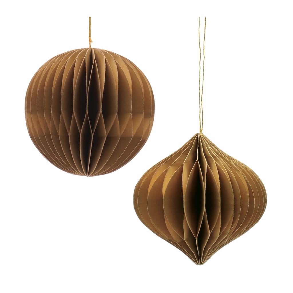 Round Paper Ornament Set of 12