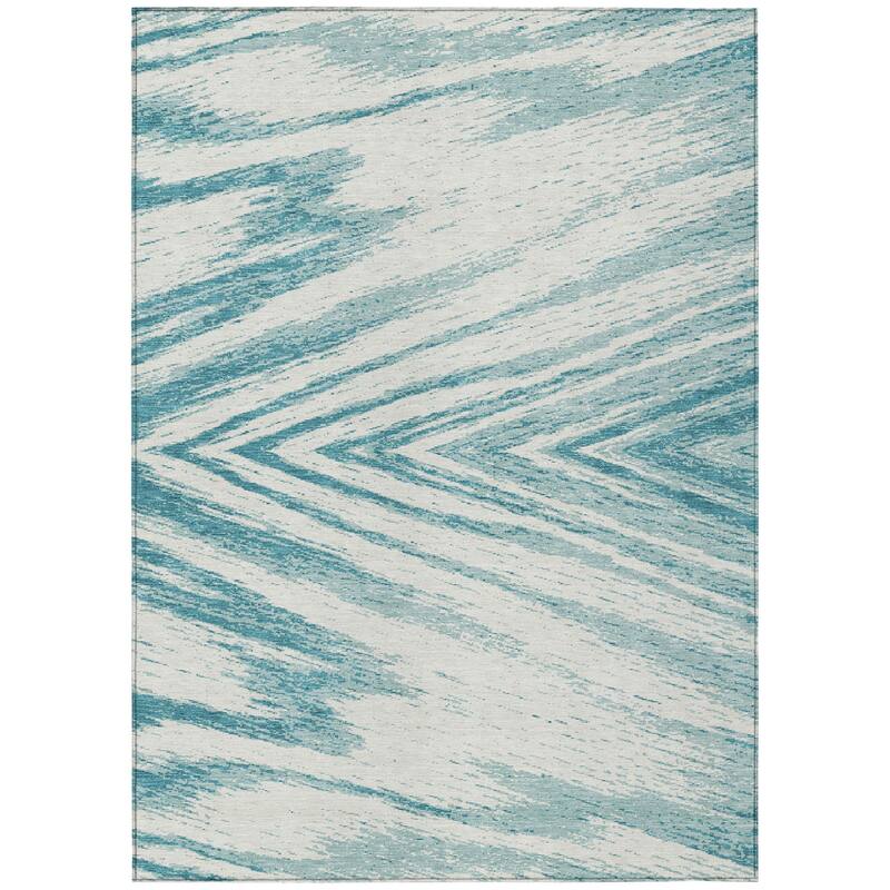 HomeRoots Abstract Transitional Rectangle Outdoor Rug