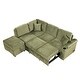 preview thumbnail 17 of 79, 84.75" Sleeper Sofa Bed, 2 In 1 Pull Out Sofa Bed L Shape Couch With Storage Ottoman For Living Room, Bedroom Couch