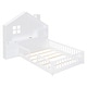 preview thumbnail 15 of 20, Full Size House Bed with Window and Bedside Drawers