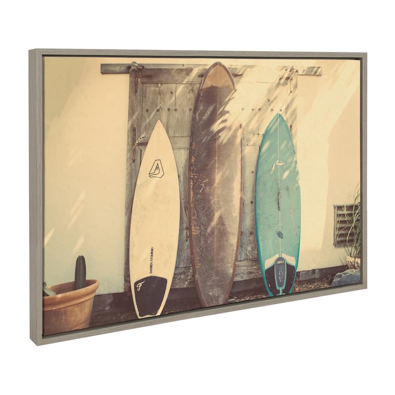 Kate and Laurel Sylvie Beach Canvas Art Set by Saint and Sailor Studios