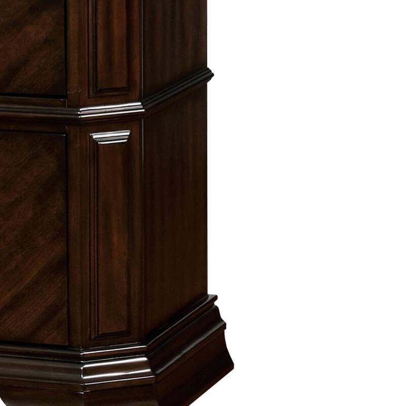 Espresso Brown 2 Drawer 30 in. W Nightstand with Sturdy Hardware and Ample Storage
