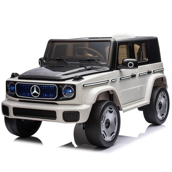 slide 2 of 16, Kids Ride on Car Licensed Mercedes Benz EQG White