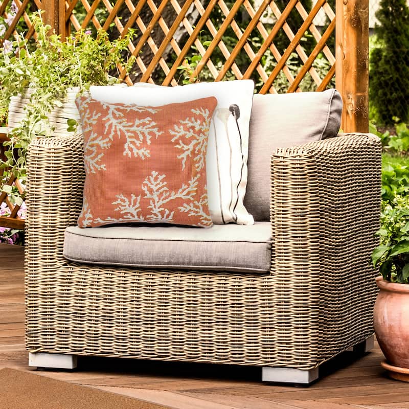 Liora Manne Marina Coral Edge Indoor/Outdoor Pillow