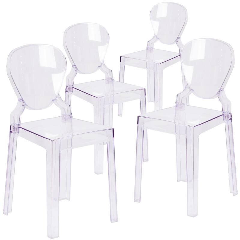 4PK Chair with Tear Back in Transparent Crystal - Wedding Chairs - Transparent Crystal