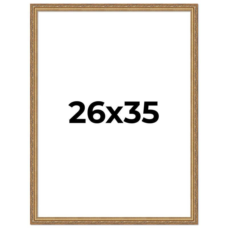 26x35 Frame Red Solid Wood Picture Frame Width 1.75 Inches | Interior Frame Depth 1 13/16 Inches