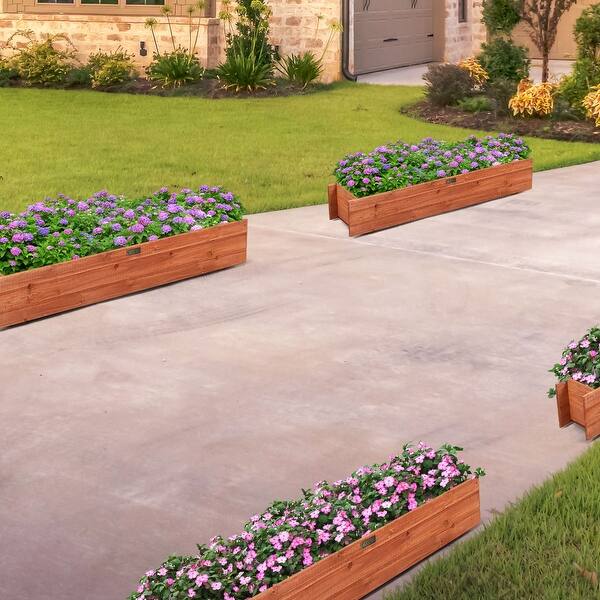 Shop 28 36 40 Inch Wooden Flower Planter Box Garden Yard