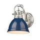 preview thumbnail 25 of 34, Duncan 1-light Bath Vanity Pewter with Navy Blue