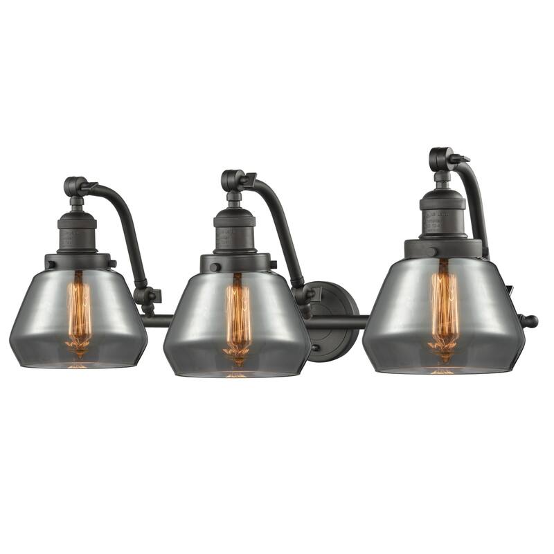 Innovations Lighting Fulton 3 Light 28" Wide Bathroom Vanity Light - Oiled Rubbed Bronze / Smoked