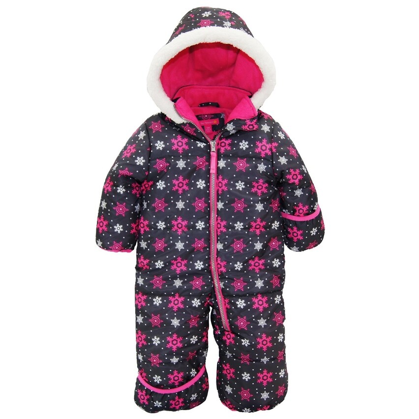 Shop Pink Platinum Baby Girls One Piece Warm Winter Puffer