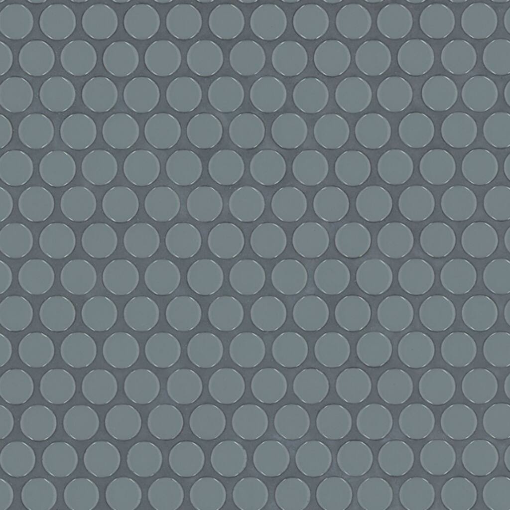 Ackland AKM-P-12X11PRG-CA 11" x 12" Porcelain Penny Floor and Wall - Blue Maris