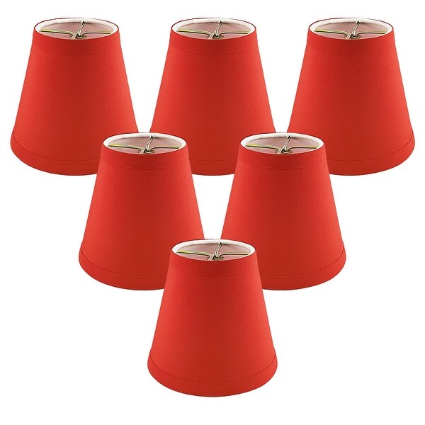 Royal Designs Empire Flame Clip On Chandelier Lamp Shade Red
