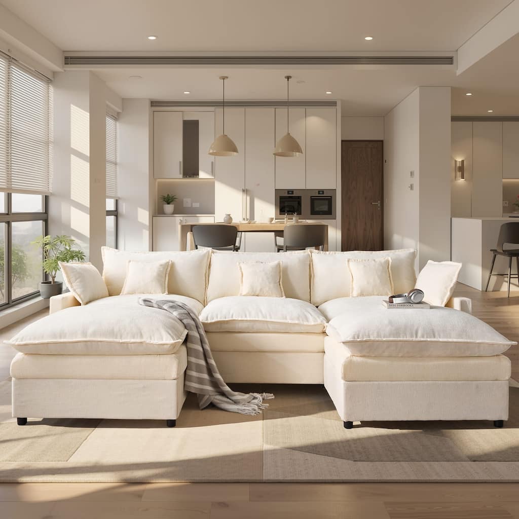OVIOS 108" Oversized Cloud-Like Lounge Sofa