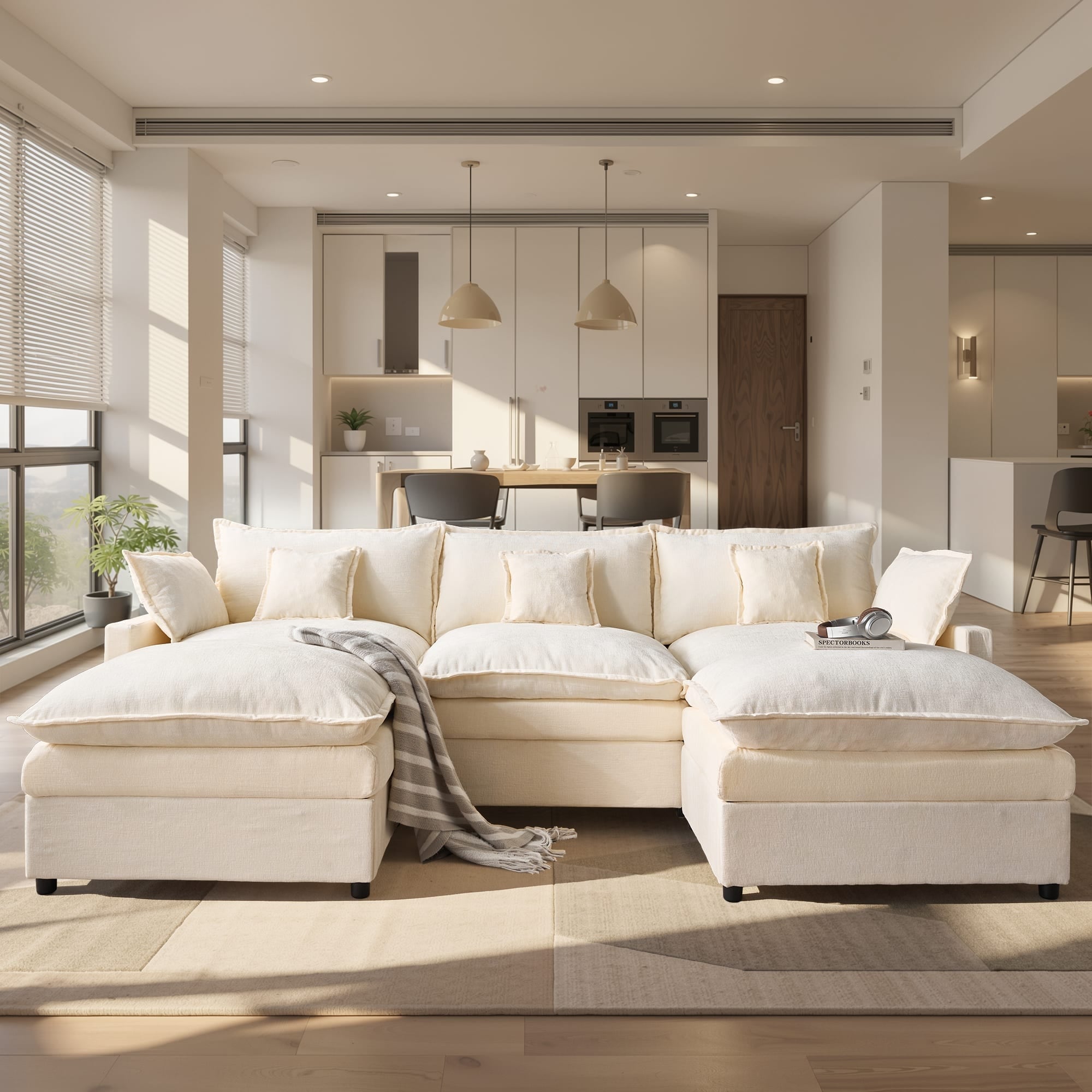 OVIOS 108" Oversized Cloud-Like Lounge Sofa