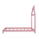 preview thumbnail 6 of 8, Pink Twin Size Wood Platform Bed with House-shaped Headboard