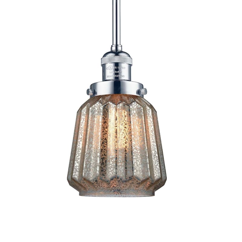 Innovations Lighting Chatham Single Light 6" Wide Mini Pendant with - Polished Chrome / Mercury Plated
