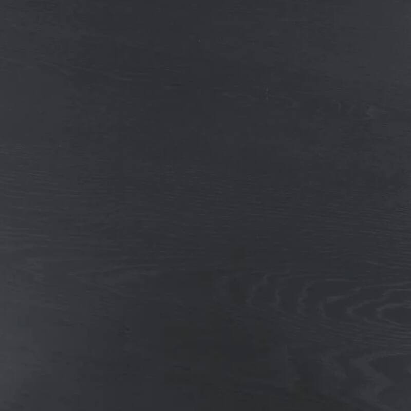 Yely Round Dining Table, Shaker-Style Legs, Black Rubberwood, 42 Inch