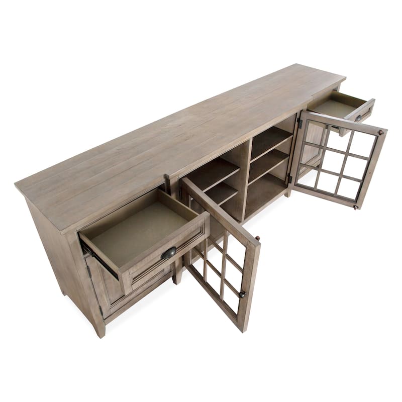 Magnussen Home Paxton Place Dovetail Grey 90" Console - 90"W x 18"D x 32"H