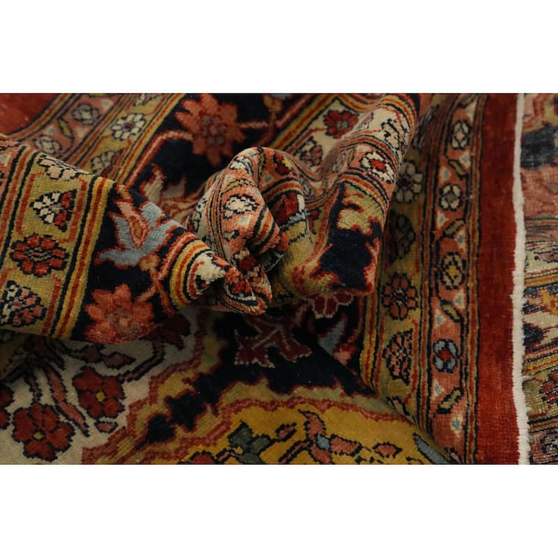 Hand Knotted Oriental 100% Wool Carpet Traditional Floral Multi-Colored Sultanabad Area Rug - 6' 2'' X 5' 2''