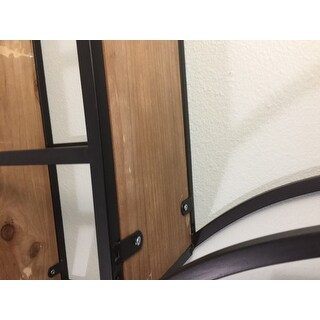 Buckthorn Industrial Circular Firwood Hanging Wall Shelf by Christopher Knight Home - 34.25" H x 34.25" W x 6.50" D