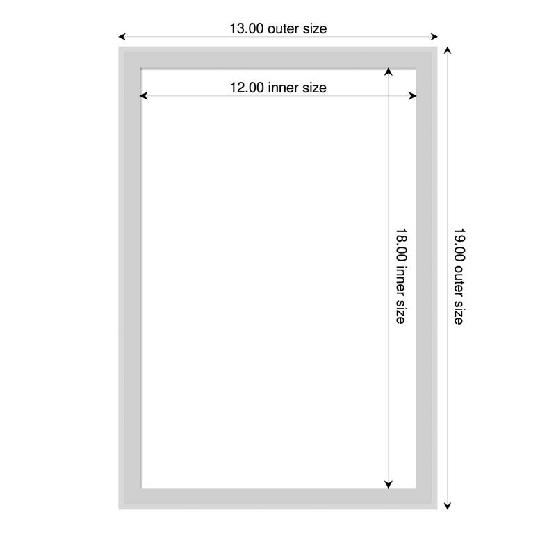 Incline Framed Dry Erase Magnetic Board - 13 x 19 in - Incline Silver