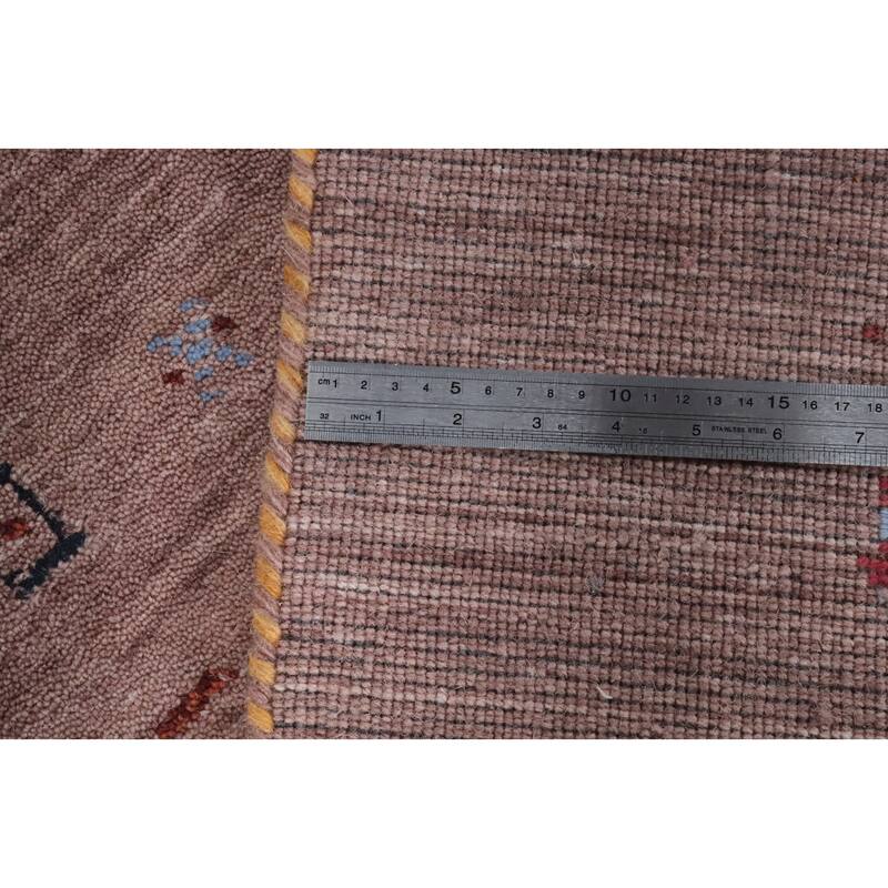Hand Knotted Oriental 100% Wool Carpet Tribal Tribal Brown Gabbeh Area Rug - 10' 0'' X 7' 11''