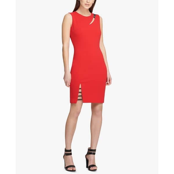 DKNY Women's Cutout Sheath Dress Bright Red Size 6 - Bed Bath & Beyond