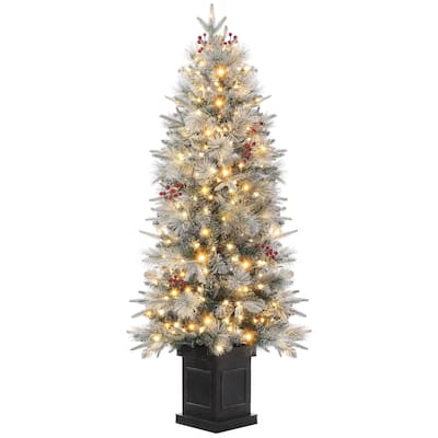 4.5 Ft Pre-Lit Artificial Christmas Tree - 4.5 Foot