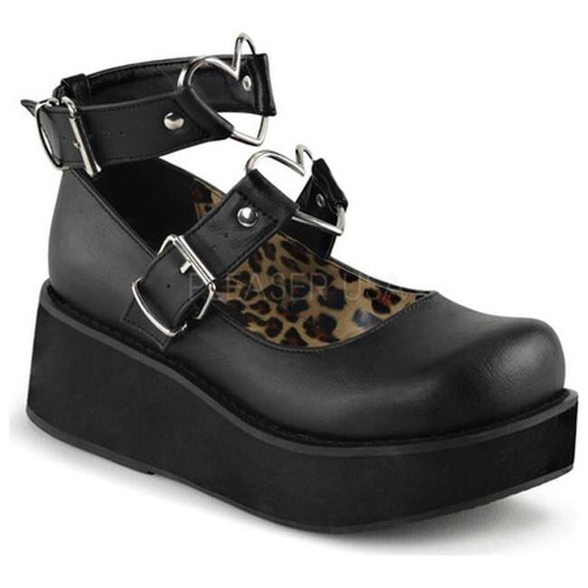 black platform mary janes