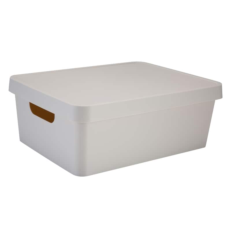 Simplify Medium Vinto Storage Box with Lid in Charcoal