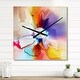 preview thumbnail 9 of 11, Designart 'Creative Flower in Multiple Colors' Oversized Modern Wall CLock 16 in. Wide x 16 in. High