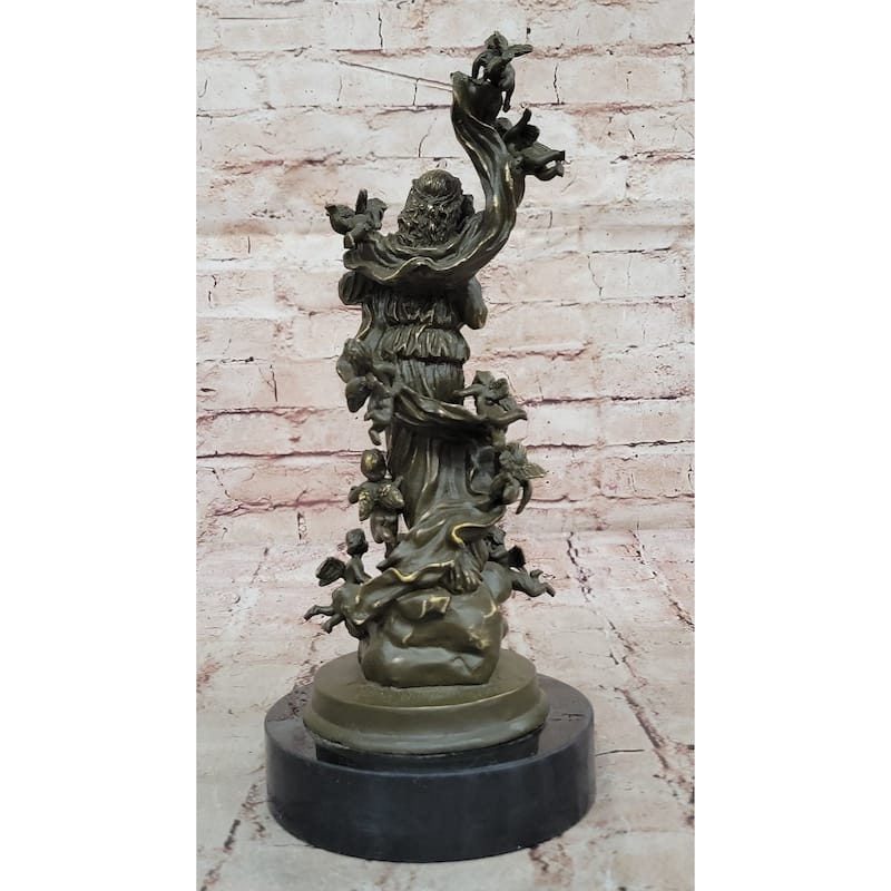Bronze Angel And Cherubs Figurine – Romantic Baroque Style