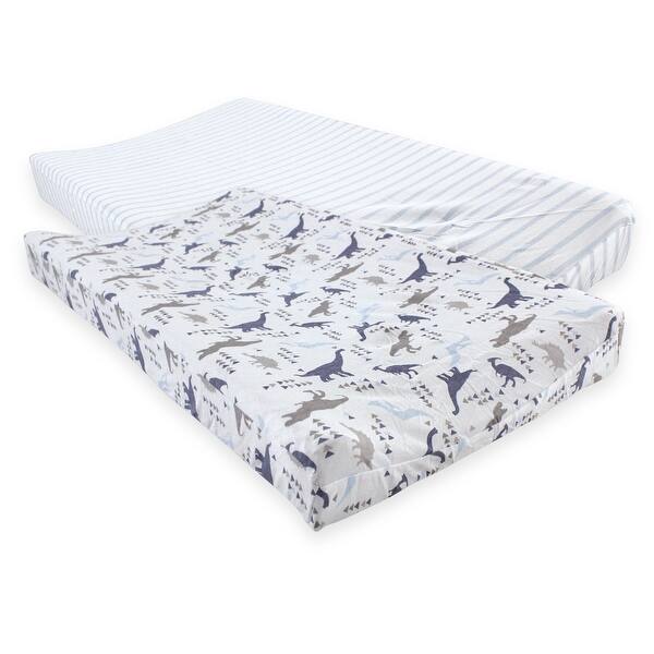 slide 1 of 1, Touched by Nature Baby Boy Organic Cotton Changing Pad Cover, Dino, One Size - Dino