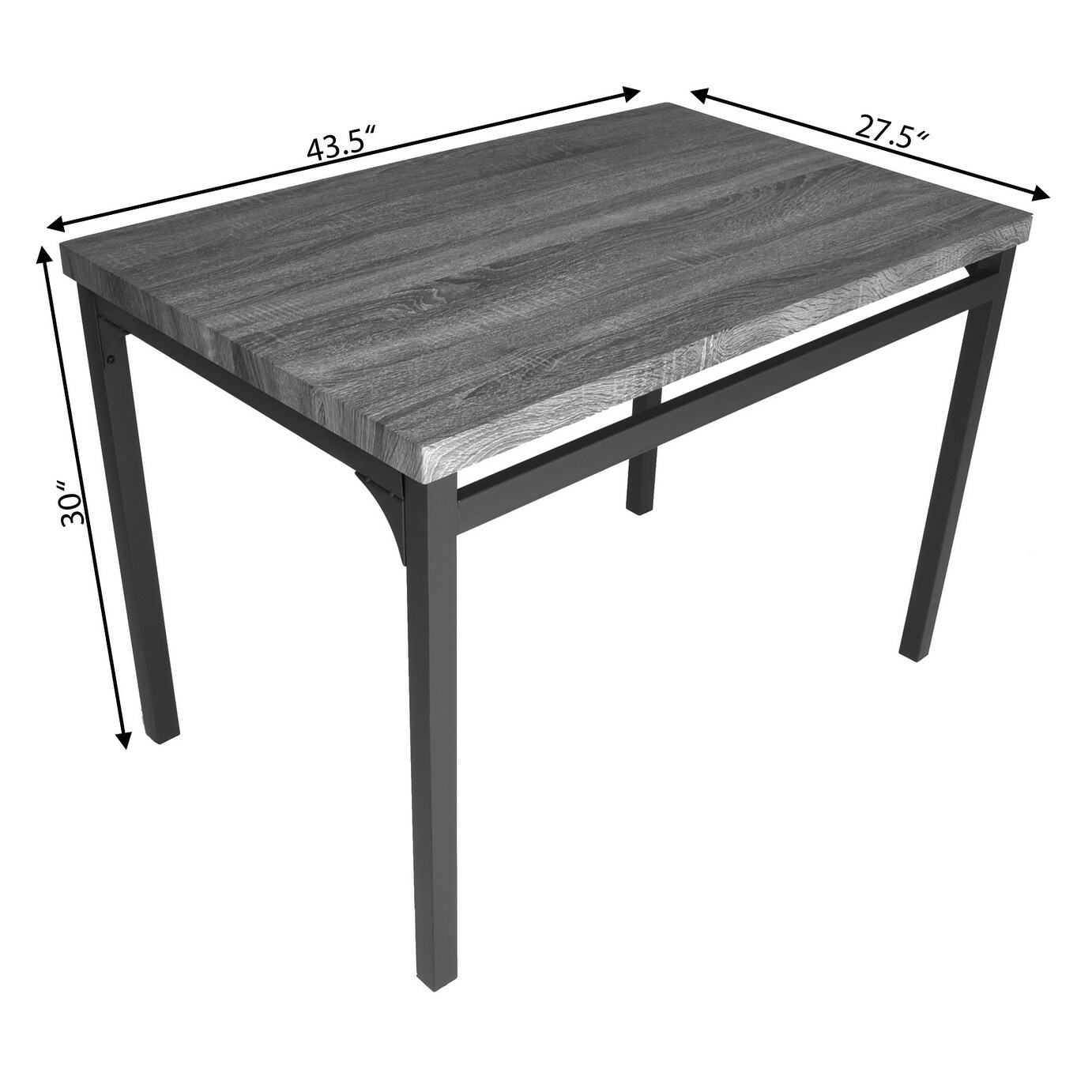 Zenvida 5 piece dining clearance set rustic grey