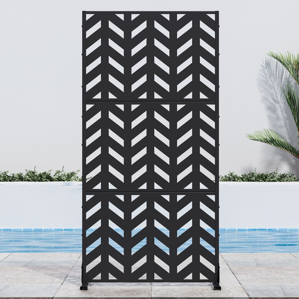 Outdoor Privacy Screen Metal Privacy Screen Panel Free Standing - 72*35