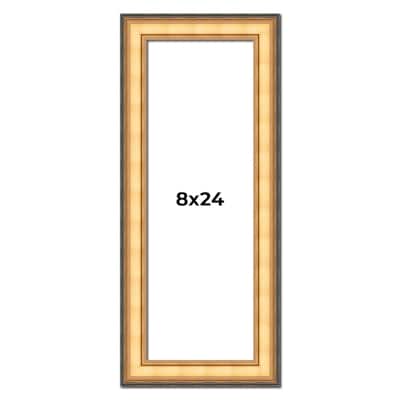8x24 Frame Gold Plein Aire Solid Wood Picture Frame Width 2 Inches |