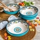 preview thumbnail 2 of 5, Euro Ceramica Zanzibar 4 Piece.8.5" Pasta Bowl Set - 40 oz