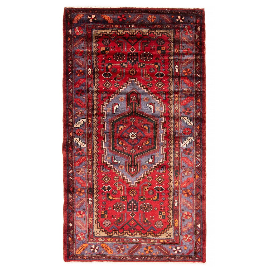 ECARPETGALLERY Hand-knotted Andelz Red Wool Rug - 3'7 x 6'7