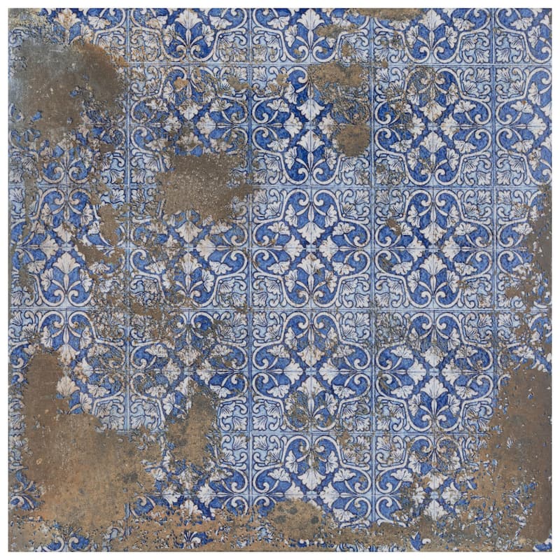Merola Tile Antigua Deco Terra 13" x 13" Porcelain Floor and Wall Tile