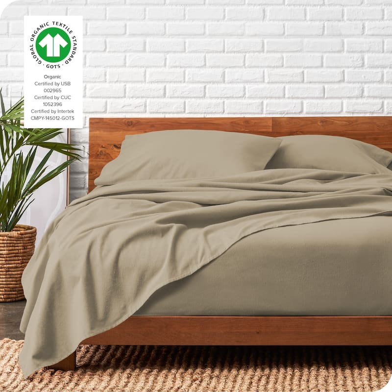 Bare Home Organic Cotton Flannel Sheet Set
