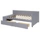 preview thumbnail 12 of 16, Twin Size L-Shaped Upholstered Platform Bed with Built-In Storage and Drawers, Velvet Fabric