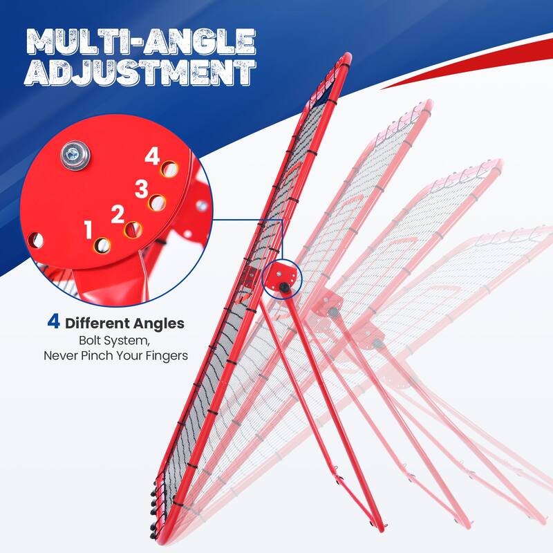 2-in-1 Adjustable Rebounder & Pitching Net for Baseball and Softball - Bounce Back Training