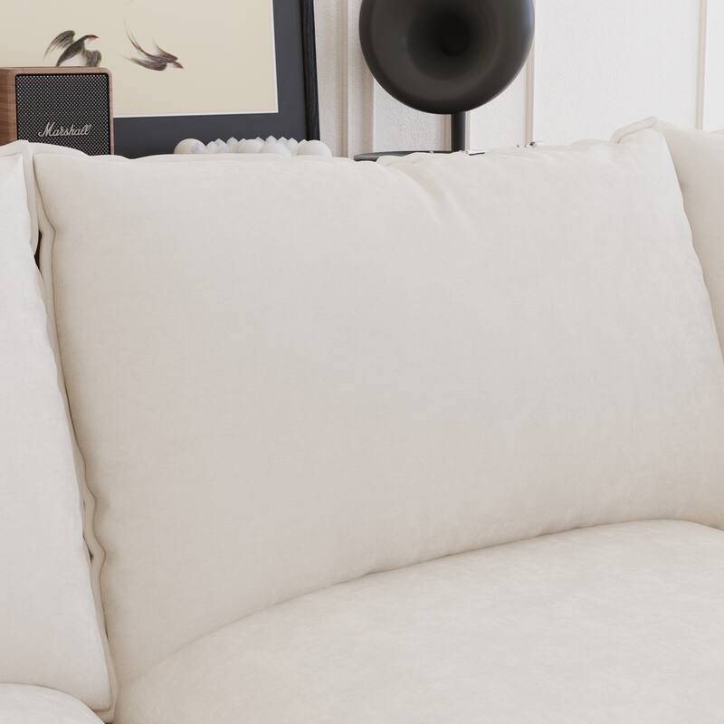 GDFStudio - Chenille L-Shaped 97" 5-Seater Sectional Sofa with Armrest Storage