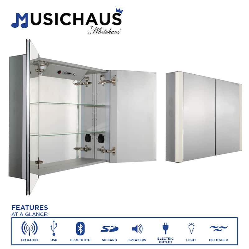 Whitehaus WHFEL7089-S Musichaus 35" x 27-1/2" Lighted Framed Double