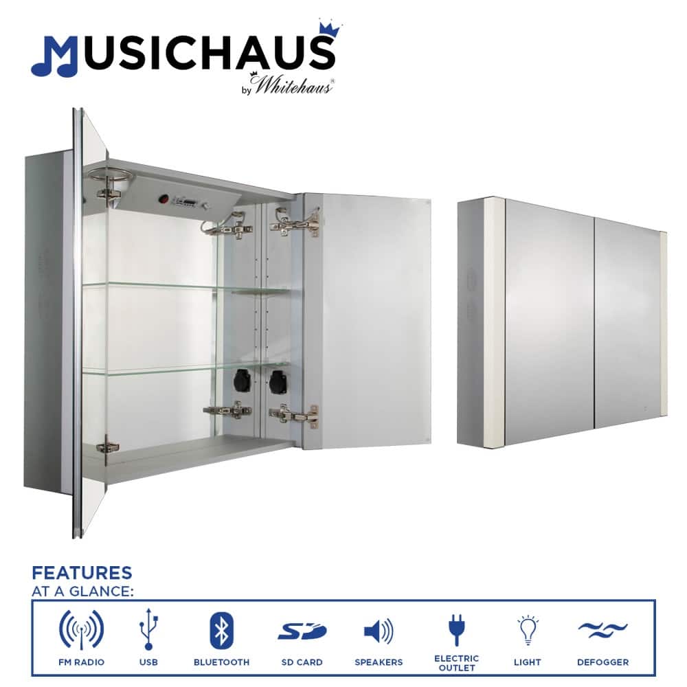 Whitehaus WHFEL7089-S Musichaus 35" x 27-1/2" Lighted Framed Double