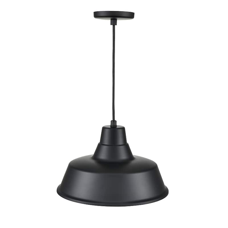 R Series 1-Light Cord Hung Classic Warehouse Satin Black - Satin Black