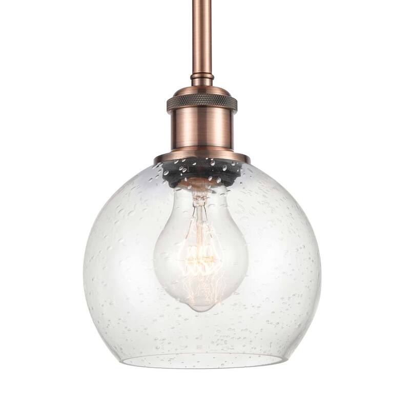 Innovations Lighting 516-1S-8-6 Athens Pendant Athens 6" Wide Mini - Antique Copper / Seedy