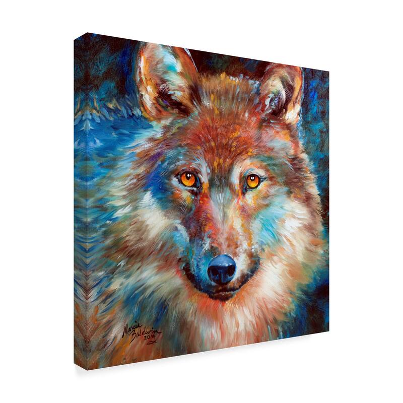 Marcia Baldwin 'Timber Wolf Abstract' Canvas Art